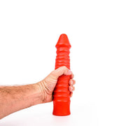 All Red - Anaal Dildo Met Ribbels - 26 x 5 cm - Rood-Erotiekvoordeel.nl