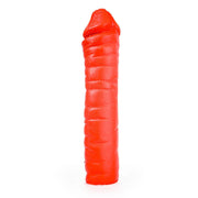 All Red - Geribbelde Dildo - 38 x 8,5 cm - Rood-Erotiekvoordeel.nl