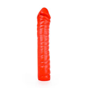 All Red - Geribbelde Dildo - 38 x 8,5 cm - Rood-Erotiekvoordeel.nl