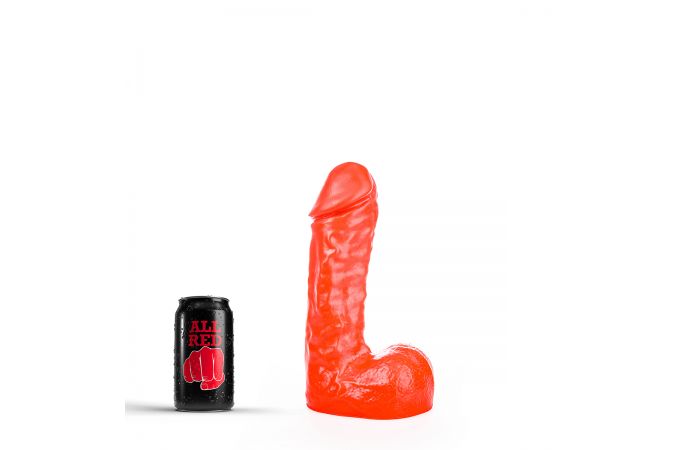 All Red - Klassieke Dildo 24,5 x 6 cm - Rood-Erotiekvoordeel.nl