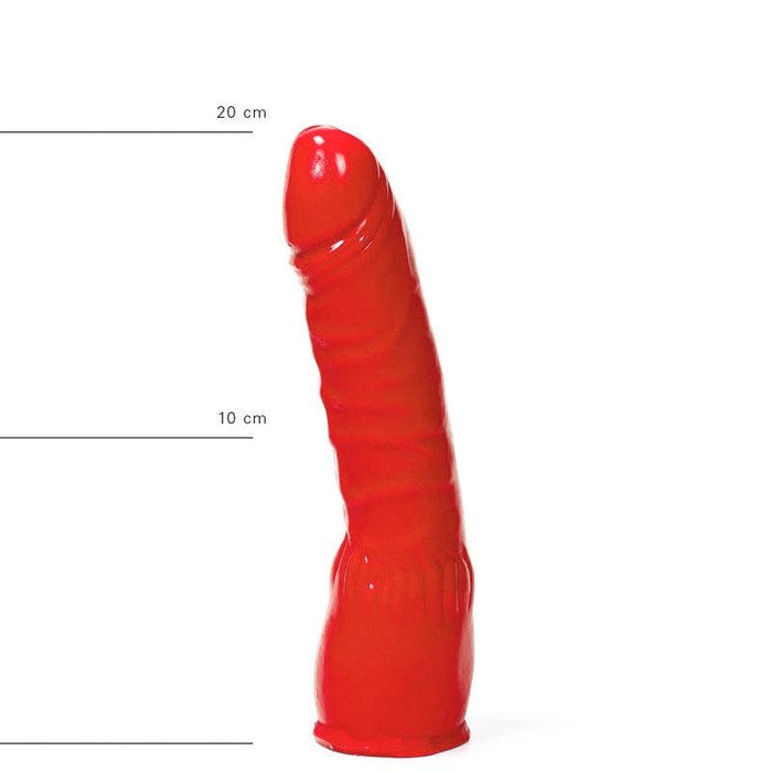 All Red - Licht Gebogen Dildo 20 x 4,5 cm - Rood-Erotiekvoordeel.nl