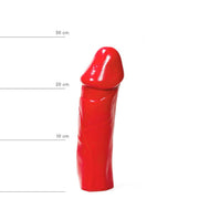 All Red - Realistischer Dildo - 28 cm - Rot-Erotiekvoordeel.nl