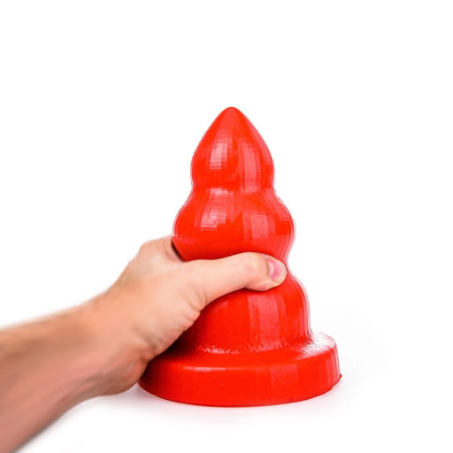 All Red - Plug anale Triple Pleasure - Rosso-Erotiekvoordeel.nl
