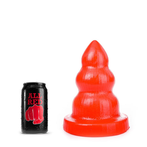 All Red - Plug anale Triple Pleasure - Rosso-Erotiekvoordeel.nl