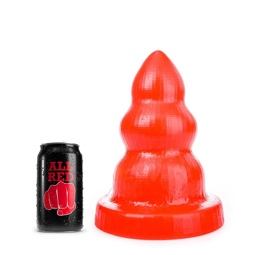 All Red - Triple Pleasure Buttplug - Rood-Erotiekvoordeel.nl