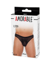 Amorable - Perizoma nero trasparente da uomo - Taglia unica - Erotiekvoordeel.nl