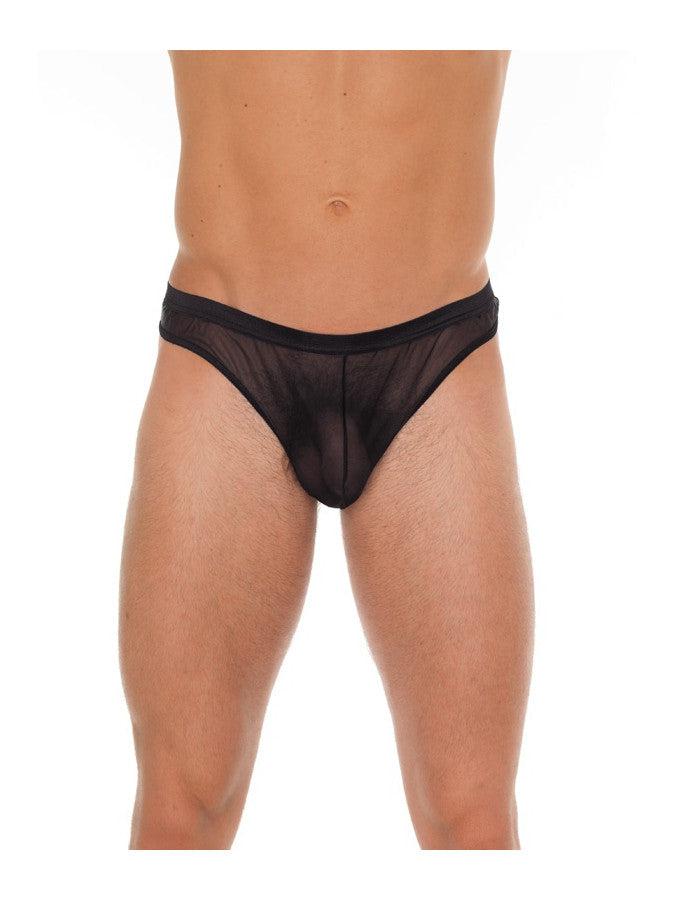 Amorable - Perizoma nero trasparente da uomo - Taglia unica - Erotiekvoordeel.nl