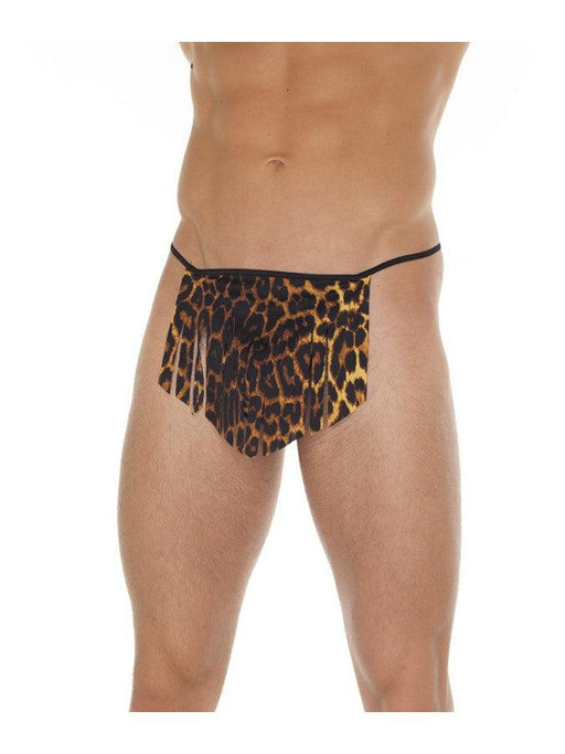 Amorable - Tanga erótica de estilo selvático para hombre - Estampado de leopardo - Erotiekvoordeel.nl