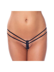 Amorable - Perizoma con doppie fasce - Nero - Erotiekvoordeel.nl