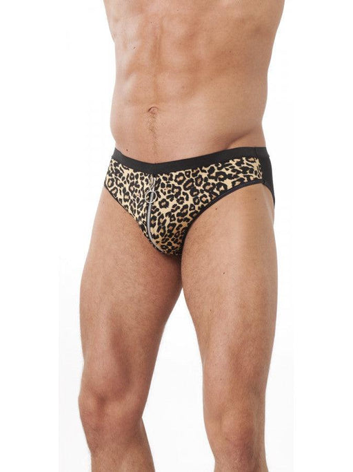 Amorable - Braguitas de hombre con cremallera - Estampado de leopardo - Erotiekvoordeel.nl
