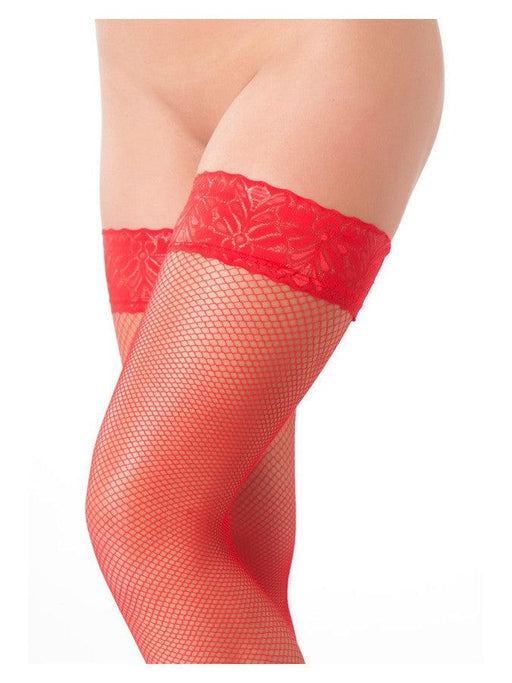 Amorable - Hold-up Fishnet Stockings - Red - Erotiekvoordeel.nl