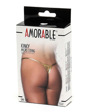 Amorable - Micro tanga in ecopelle - Oro - Erotiekvoordeel.nl