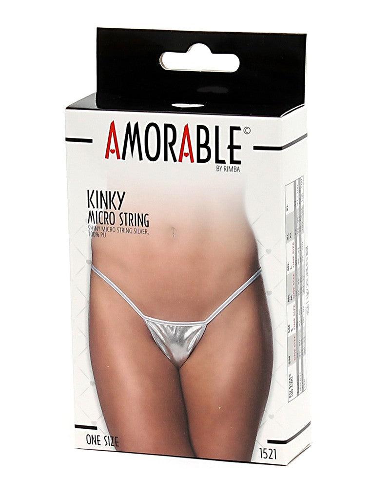 Amorable - Micro perizoma in similpelle - Argento-Erotiekvoordeel.nl
