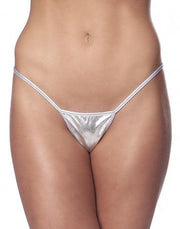 Amorable - Micro tanga in ecopelle - Argento - Erotiekvoordeel.nl
