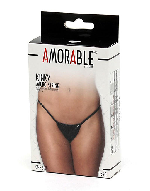 Amorable - Micro perizoma in similpelle - Nero-Erotiekvoordeel.nl