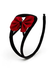 Amorable - Mini string sans bretelles avec nœud rouge - Rouge/Noir - Taille unique - Erotiekvoordeel.nl