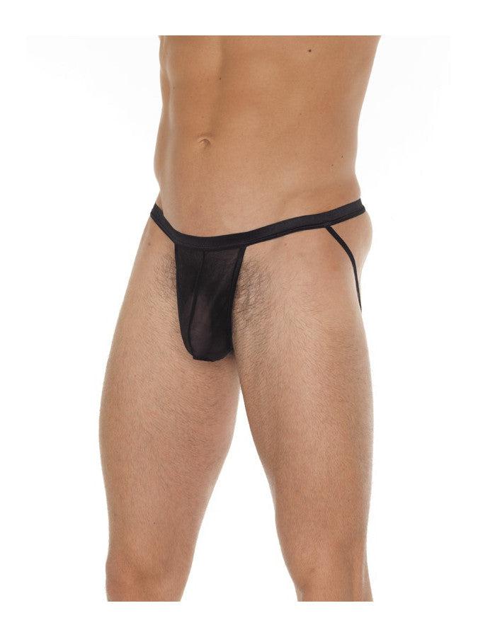 Amorable - Przezroczysty Jockstrap Męski - Czarny - Erotiekvoordeel.nl