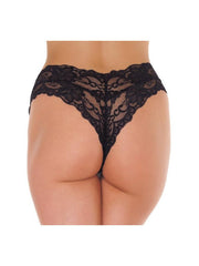 Amorable - Schwarze Spitzen-Minishorts mit weißem Schnürverschluss - Erotiekvoordeel.nl
