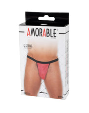Amorable - Zwart/ Rode Herenstring - One Size-Erotiekvoordeel.nl