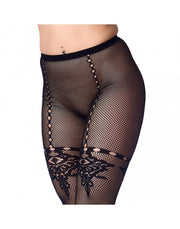 Amorable - Visnet Panty Met ingeweven Kanten details-Erotiekvoordeel.nl