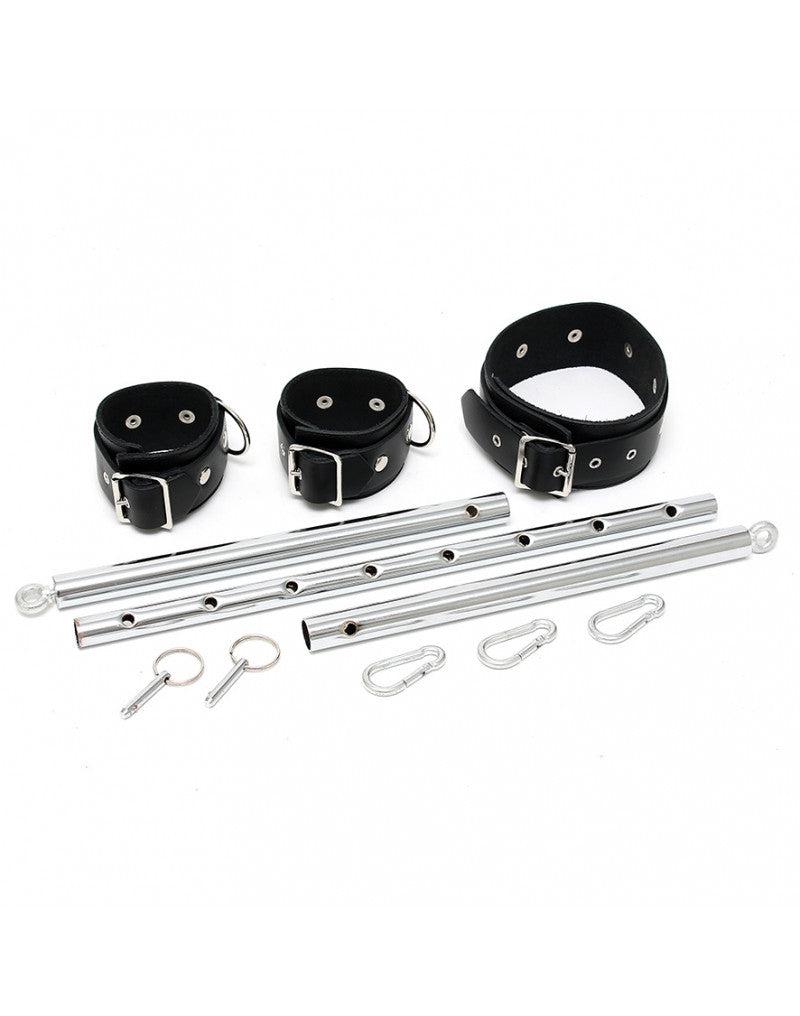 Rimba - BDSM Spreader bar Met Leren handboeien En collar-Erotiekvoordeel.nl