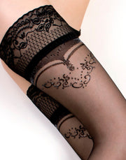 Calze autoreggenti Ballerina Fantasy - 20 denari - Nero-Erotiekvoordeel.nl