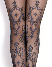 Ballerina Fantasy Halter-Strümpfe Feeling Blue - 20 Denier - Schwarz/Blau - Erotiekvoordeel.nl