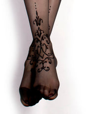 Medias de sujeción Ballerina Fantasy Renaissance - 20 deniers - Negro-Erotiekvoordeel.nl