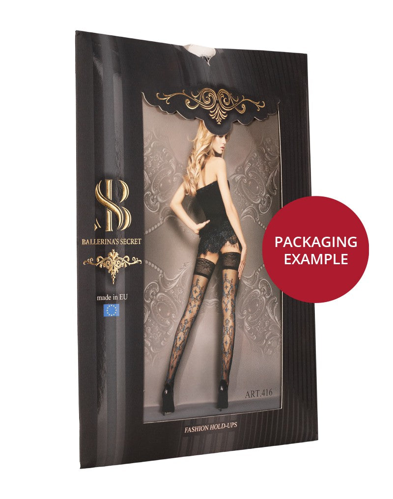 Ballerina Fantasy Halter-Nahtstrümpfe Juliette - 20 Denier - Schwarz - Erotiekvoordeel.nl