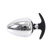 Kiotos - Big Ass RVS Buttplug S 70 mm x 12 cm Met Siliconen voet/handvat-Erotiekvoordeel.nl