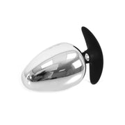 Kiotos - Big Ass RVS Buttplug S 70 mm x 12 cm Met Siliconen voet/handvat-Erotiekvoordeel.nl