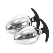 Kiotos - Big Ass RVS Buttplug S 70 mm x 12 cm Met Siliconen voet/handvat-Erotiekvoordeel.nl