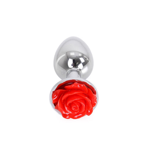 Booty Sparks - Aluminium Buttplug 'Red Rose' Met bloem decoratie-Erotiekvoordeel.nl