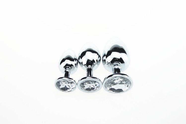 Kiotos - Buttplug Aluminium Met Transparant Kristal-Erotiekvoordeel.nl