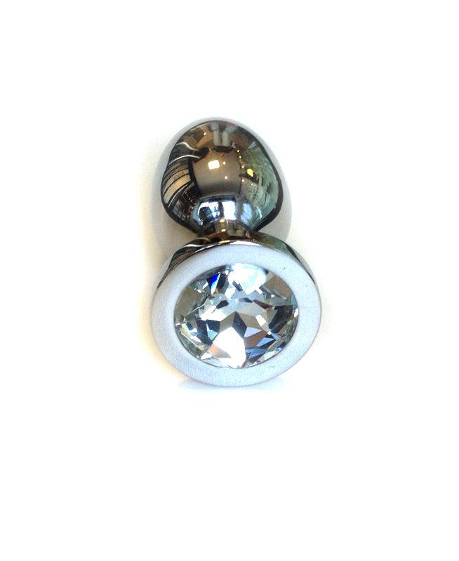Kiotos - Buttplug RVS Met Transparant Kristal - Large-Erotiekvoordeel.nl