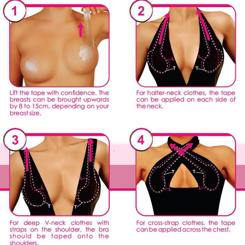 Bye Bra - Perfect Cleavage Tape - Cup A-F - 3 paar-Erotiekvoordeel.nl