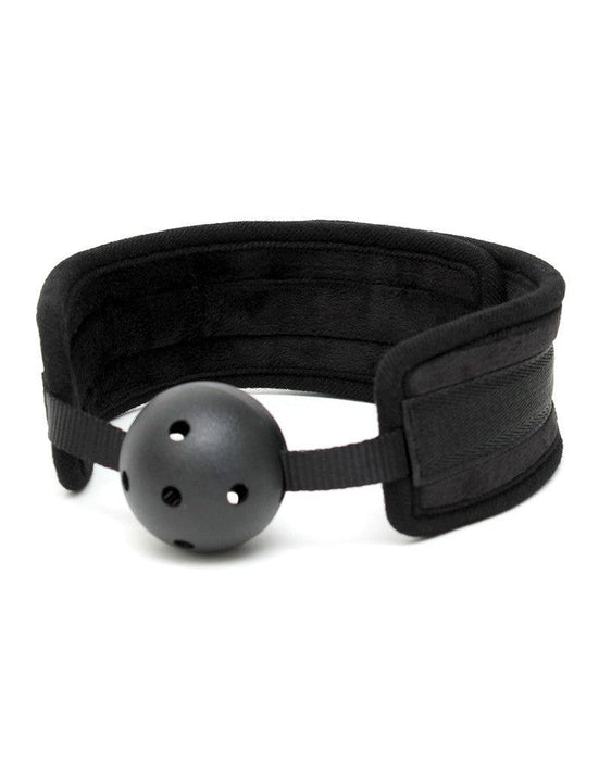 Comfortabele ball gag - Zwart - Verstelbaar-Erotiekvoordeel.nl