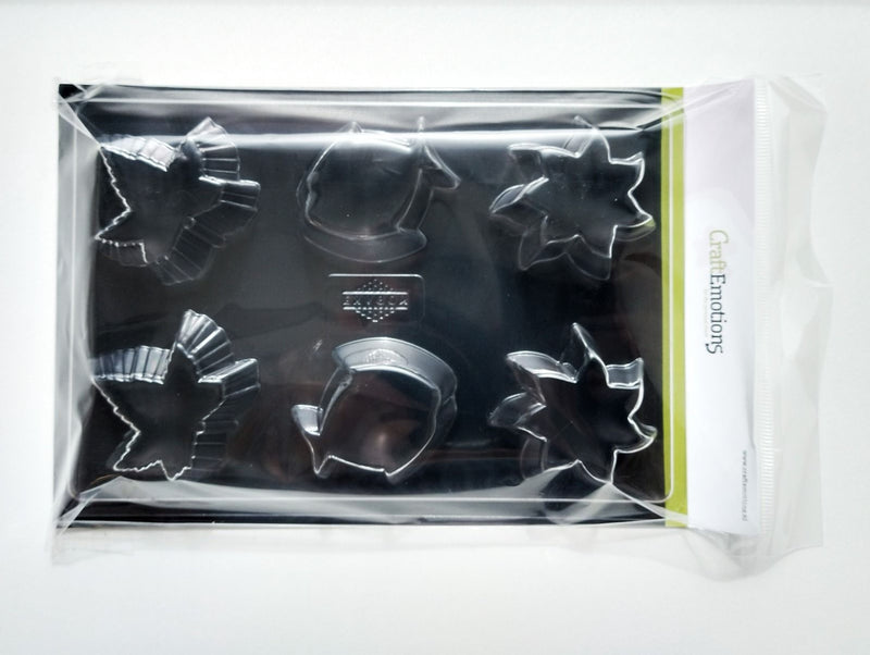 CraftEmotions - Gietmal - Kaarsen Maken - Drijfkaars Combi Zon/Vis/Esdoornboom - 20x50mm-Erotiekvoordeel.nl