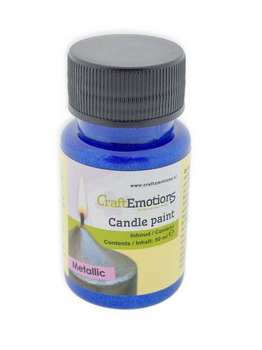CraftEmotions - Candle Paint - Candle Making - Metallic Blue-Erotiekvoordeel.nl