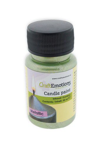 CraftEmotions - Candle Paint - Candle Making - Metallic Soft Green-Erotiekvoordeel.nl