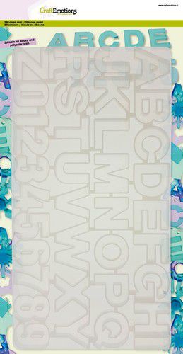 CraftEmotions - Siliconen mal - Epoxy Resin Jesmonite Gieten - Alfabet Letterhoogte 4 cm-Erotiekvoordeel.nl
