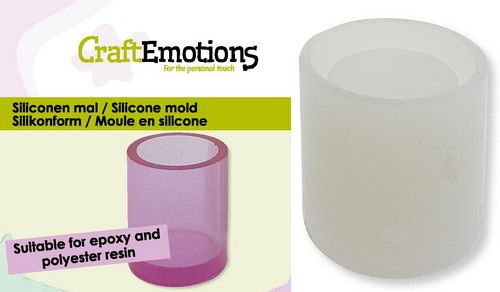 CraftEmotions - Siliconen mal - Epoxy Resin Jesmonite Gieten - Cilinder - 6x5 cm-Erotiekvoordeel.nl