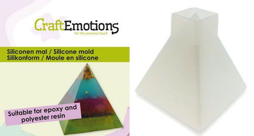 CraftEmotions - Siliconen mal - Epoxy Resin Jesmonite Gieten - Piramide - 5,7x6 cm-Erotiekvoordeel.nl