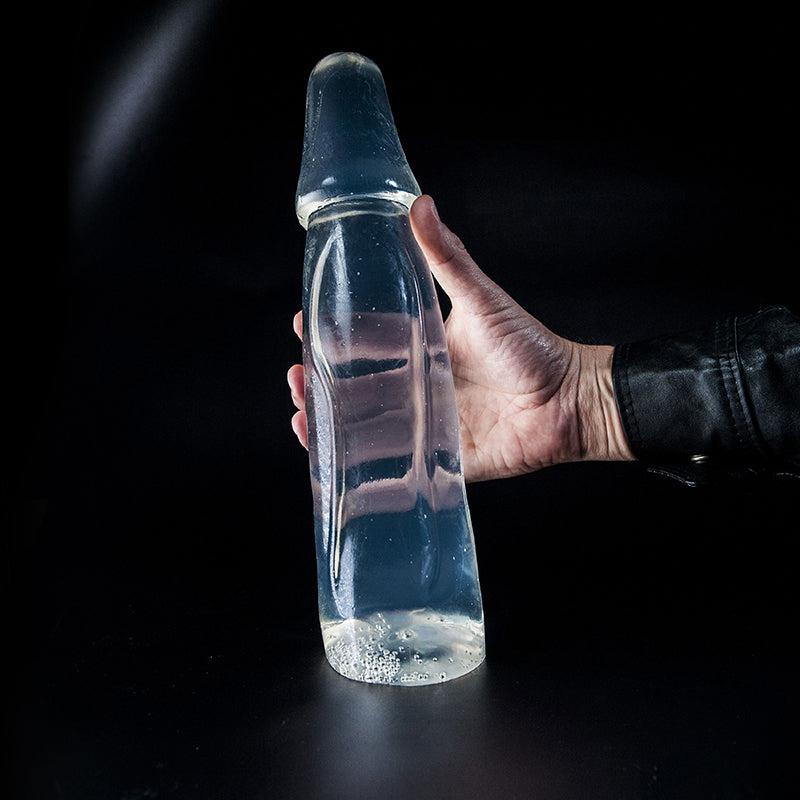 Dark Crystal - XXL Anaal Dildo - 33 x 8,5 cm - Transparant-Erotiekvoordeel.nl