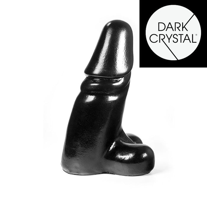 Dark Crystal - Dildo Met Balzak 35 x 12 cm - Zwart-Erotiekvoordeel.nl