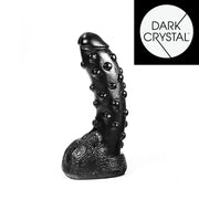 Dark Crystal - Dildo Met Noppen - 22 x 5 cm - Zwart-Erotiekvoordeel.nl
