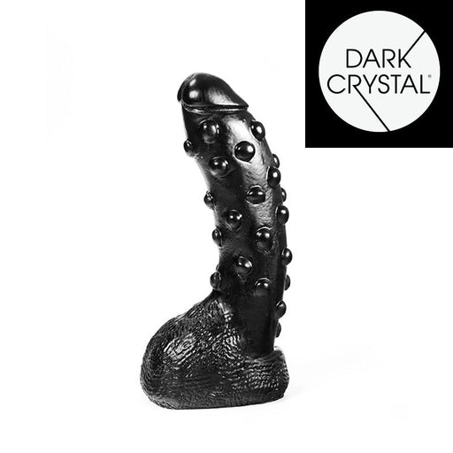 Dark Crystal - Dildo Met noppen 22 x 5 cm - Zwart-Erotiekvoordeel.nl