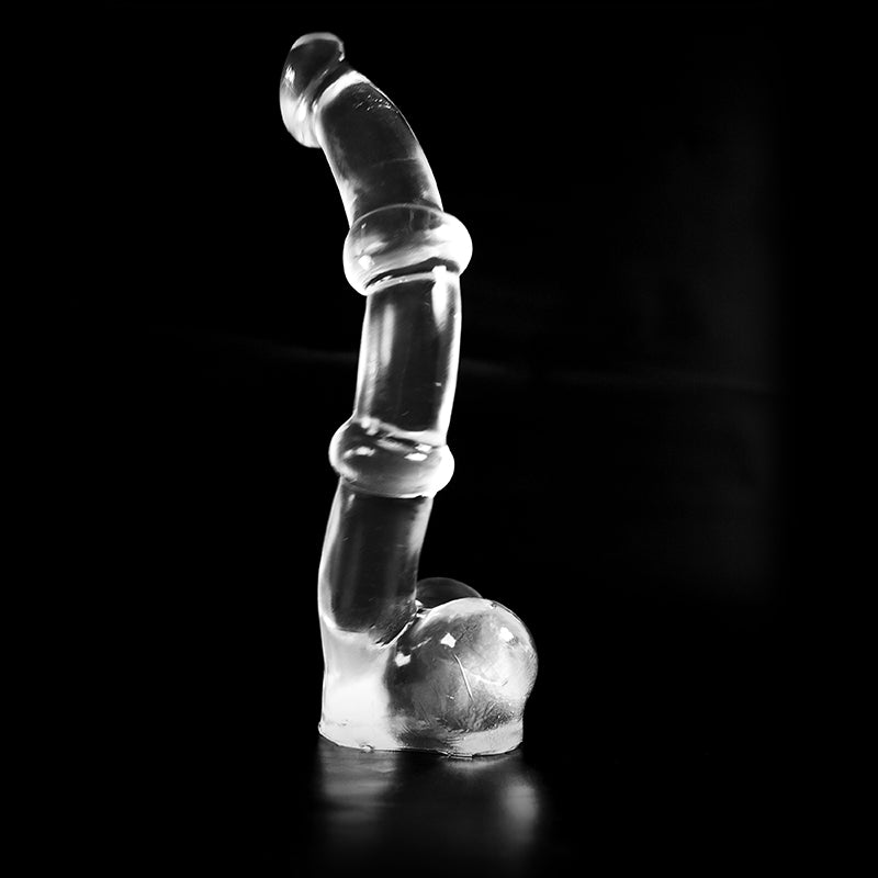 Dark Crystal - Dildo Met Ribbels - 34 x 5,2 cm - Transparant-Erotiekvoordeel.nl