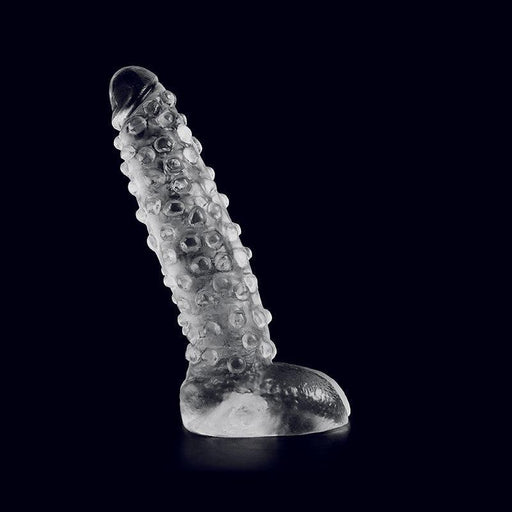 Dark Crystal - Geribbelde Dildo 26,5 x 6 cm - Transparant-Erotiekvoordeel.nl