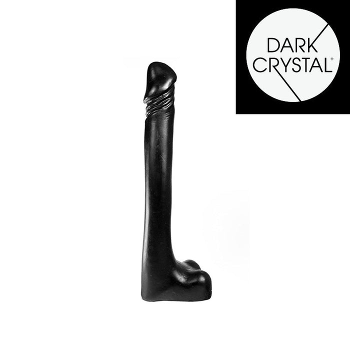 Dark Crystal - XXL Dildo 25 x 3,5 cm - Zwart-Erotiekvoordeel.nl
